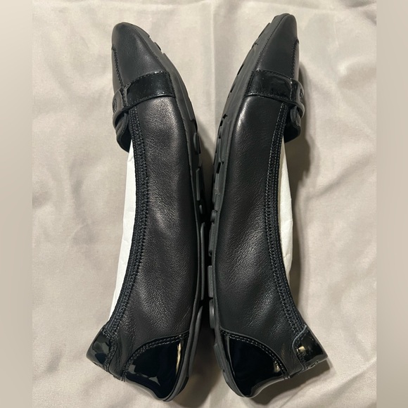 PRADA SPORT BALLET FLATS PATENT BLACK LEATHER SIZE 36.5 EU / 6.5 US - Picture 7 of 13